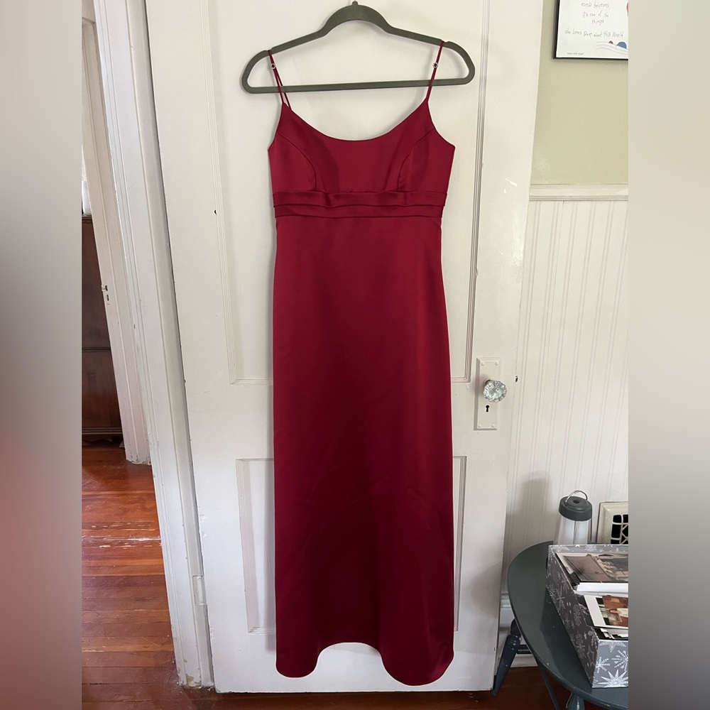 Alfred Angelo Red Spaghetti Strap Slip Maxi Dress